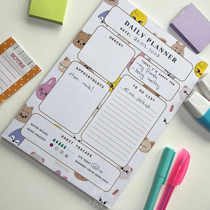skzoo daily planner notepad - 1